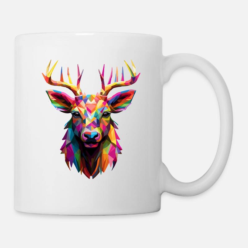 Colorful deer antlers - Mug - white
