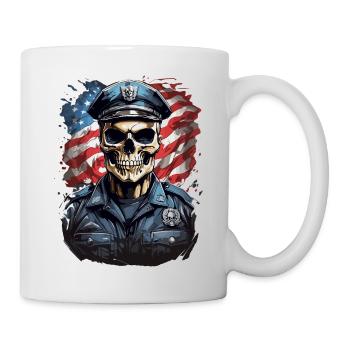 U.S. Police Skull - Mug - white - Right