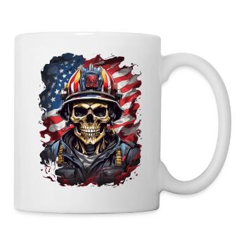 U.S. Fire Brigade Totenkopf - Mug - white - Right