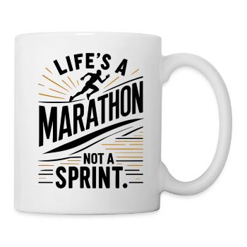 Life's a Marathon Not a Sprint - Mug - white - Right