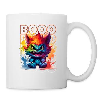 Chibi Roar & Booo! Whimsical Wolfman Tee! - Mug - white - Right