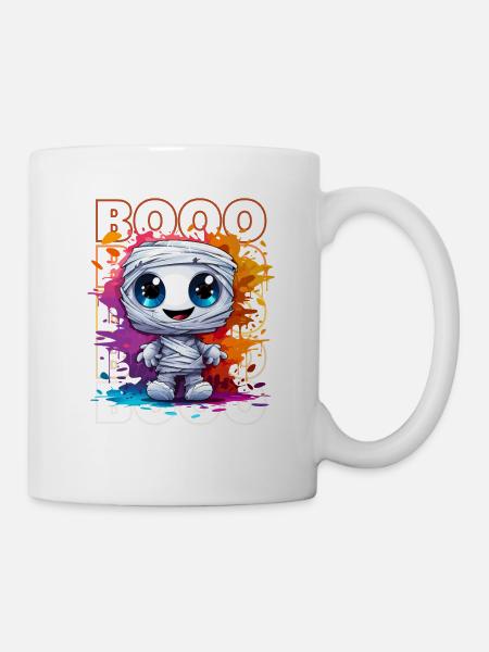 Chibi Unravel & Booo! Playful Pharaoh Tee! - Mug - white