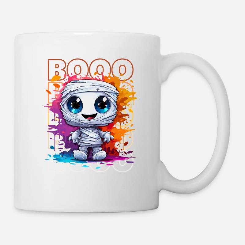 Chibi Unravel & Booo! Playful Pharaoh Tee! - Mug - white
