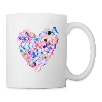 Schmetterlingsherz - Tasse - Weiß - Rechts
