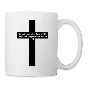 Bibelvers - Psalm 45,7 - Tasse - Weiß - Rechts