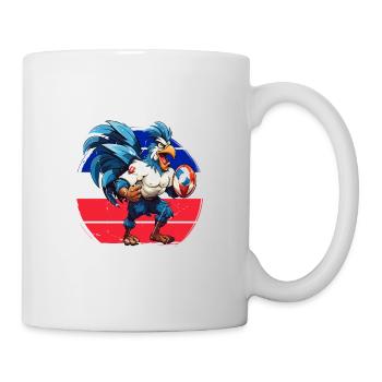 Coq Ballon Rugby Joueur Fan - Mug blanc - blanc - Droite