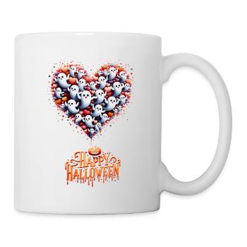 Chibi Ghost Heart Halloween T-Shirt - Mug - white - Right