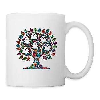 Mosaic Ghost Tree T-Shirt - Mug - white - Right