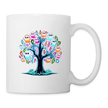 Neon Glow Ghost Tree T-Shirt - Mug - white - Right