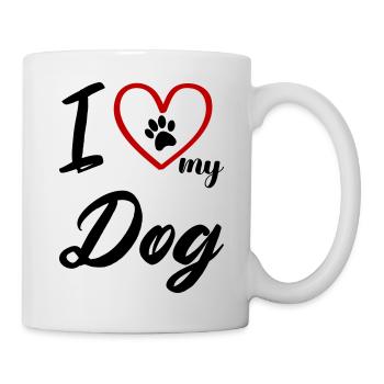 i love my dog 01 - Tasse - Weiß - Rechts