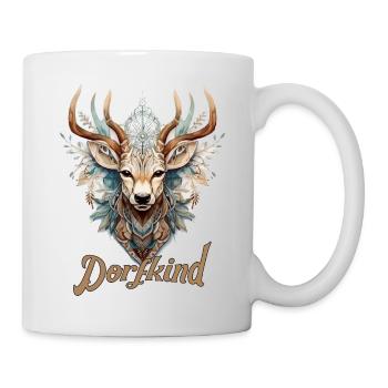 Hirsch Dorfkind und stolz drauf, Dorffest, Tracht - Tasse - Weiß - Rechts