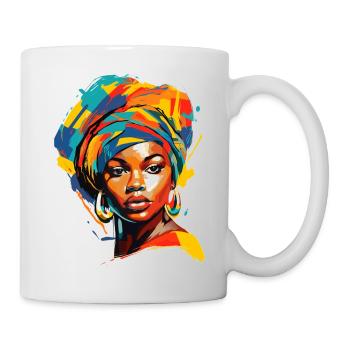 Pretty lady in bright colors - Mug - white - Right