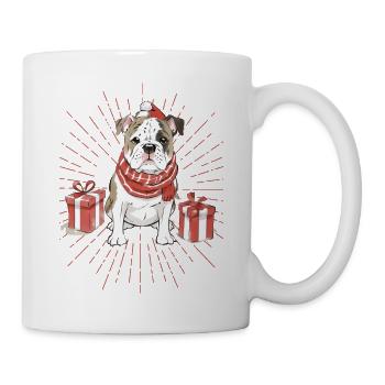 Bulldog Merry Christmas Dog Dogs - Mug - white - Right