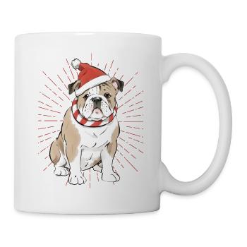 Bulldog Merry Christmas Dog Dogs - Mug - white - Right