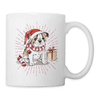 Bulldog Merry Christmas Dog Dogs - Mug - white - Right