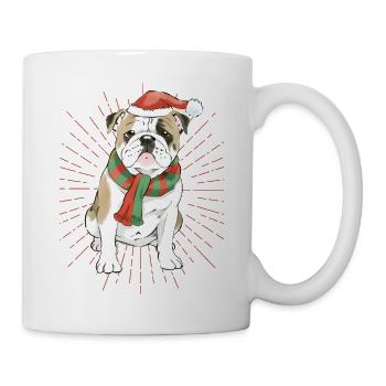 Bulldog Merry Christmas Dog Dogs - Mug - white - Right