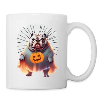 Bulldogge Halloween Hund englische BULLDOGGE - Tasse - Weiß - Rechts