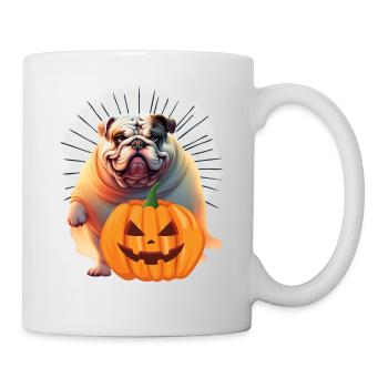 Bulldogge Halloween Hund englische Bulldogge - Tasse - Weiß - Rechts