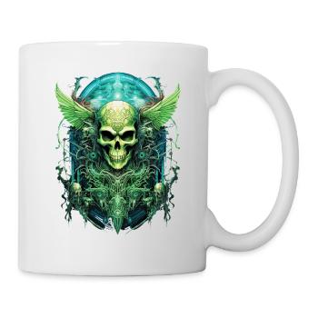 crâne, crâne, squelette, obscurité, sombre - Mug blanc - blanc - Droite
