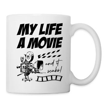 Ma vie est un film et ça craint - Mug blanc - blanc - Droite