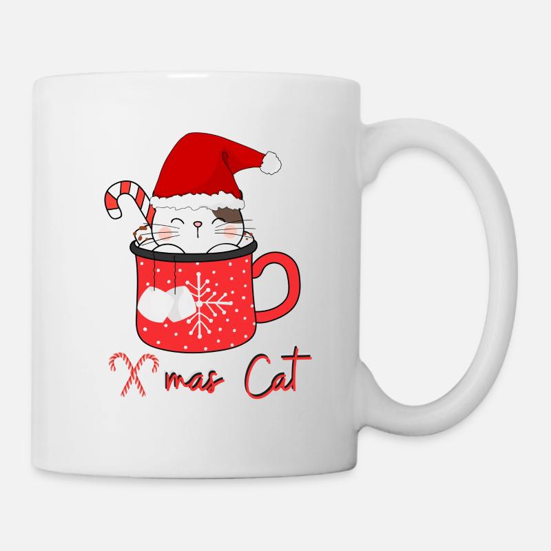 X-mas Cat - Tasse - Weiß