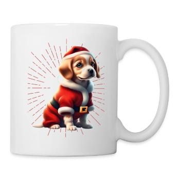 Frohe Weihnachten Hund Hunde - Tasse - Weiß - Rechts