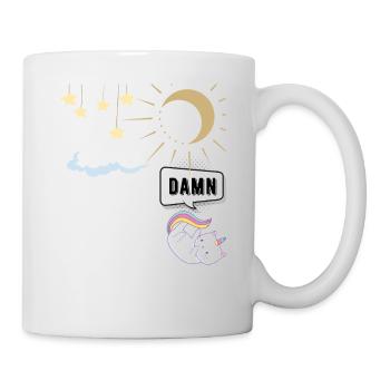 damn katze - Tasse - Weiß - Rechts