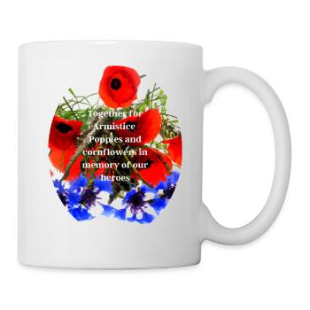 Veteranen und Mohntag - Tasse - Weiß - Rechts