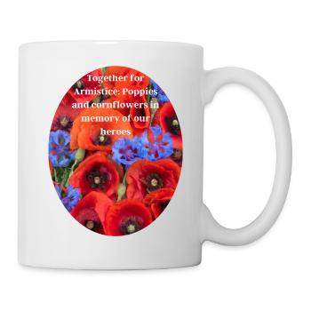 Veteranen und Mohntag - Tasse - Weiß - Rechts