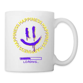 Happiness Loading - Tasse - Weiß - Rechts