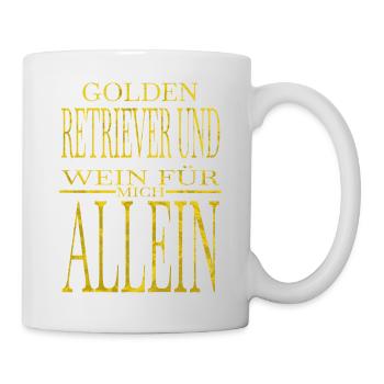 lustiger spruch weinkenner weinschorle hundehalter - Tasse - Weiß - Rechts