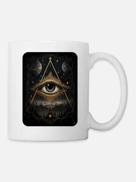 Mystisches Göttliches Auge - Tasse - Weiß