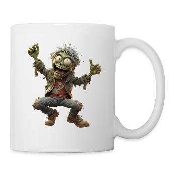 Marvin the green cheerful zombie - Mug - white - Right