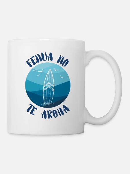 FENUA NO TE AROHA Terre de l'amour - Mug blanc - blanc
