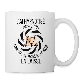 J'ai hypnotisé mon chien - Mug blanc - blanc - Droite