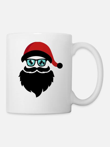 Weihnachtsmann Palmen - Tasse - Weiß