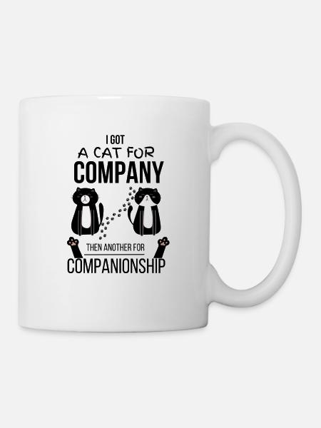 I got a cat for a company, then another for compan - Mug - white