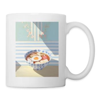 Ramen Illustration - Mug blanc - blanc - Droite