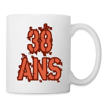 38 ANS - Mug blanc - blanc - Droite