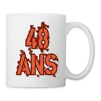 48 ANS - Mug blanc - blanc - Droite