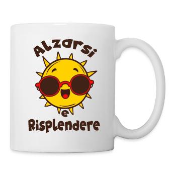 citation en italien soleil motivation - Mug blanc - blanc - Droite