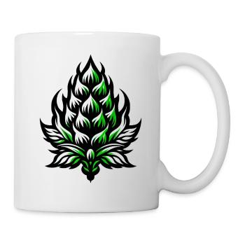 Hopfen und Gerste | Bierzutaten - Tasse - Weiß - Rechts