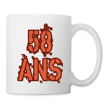 58 ANS - Mug blanc - blanc - Droite