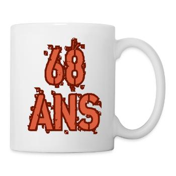 68 ANS - Mug blanc - blanc - Droite
