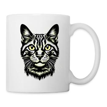KatzengesichtKatze, Katzengesicht, Schnurren - Tasse - Weiß - Rechts