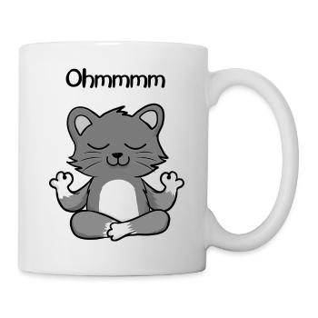 Ohmmm Une Méditation Chaton Chat Mignon Yoga - Mug blanc - blanc - Droite