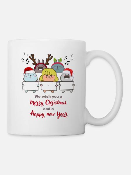 We wish you a MERRY CHRISTMAS and a HAPPY NEW YEAR - Tasse - Weiß