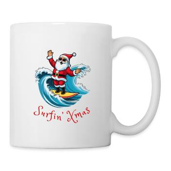 Surfing Santa - Mug - white - Right