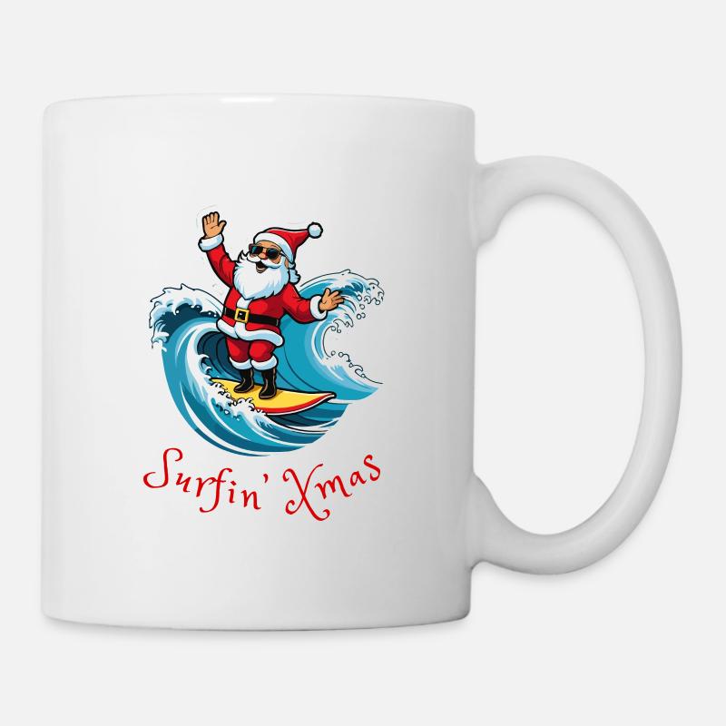 Surfing Santa - Tasse - Weiß