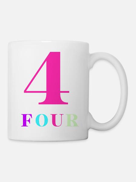 Four-4e anniversaire - Mug blanc - blanc